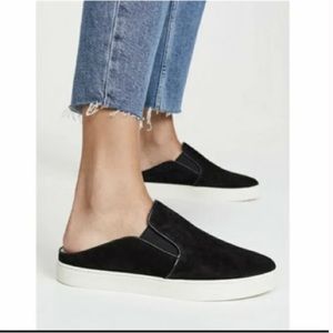 VINCE GARVEY 2 SHEARLING SUEDE MULE SNEAKERS NEW